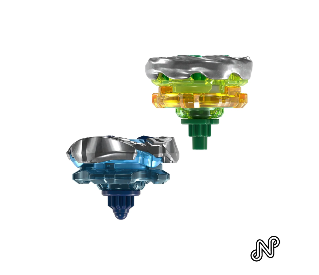 Beyblade X Circle Ghost 4-60LR UX & Hack Viking 4-55O UX Dual Battling Top Set