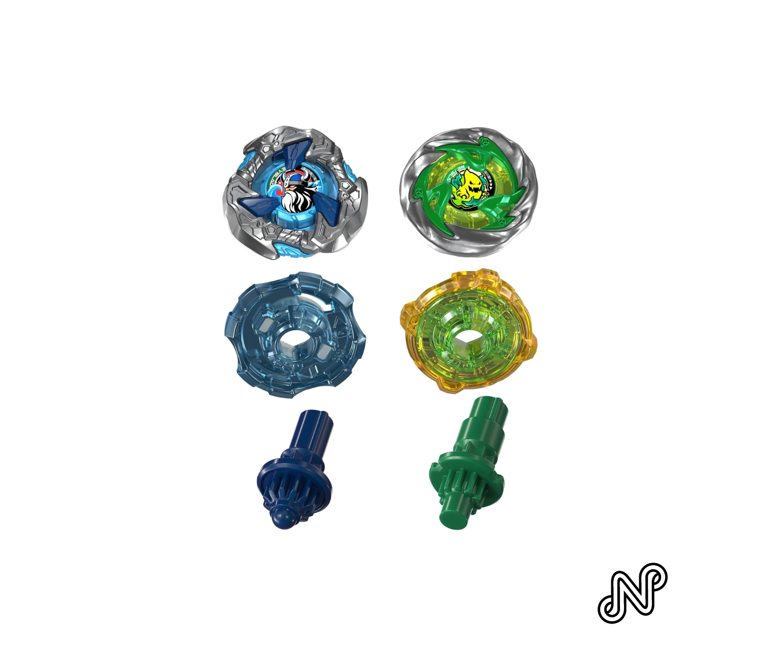 Beyblade X Circle Ghost 4-60LR UX & Hack Viking 4-55O UX Dual Battling Top Set