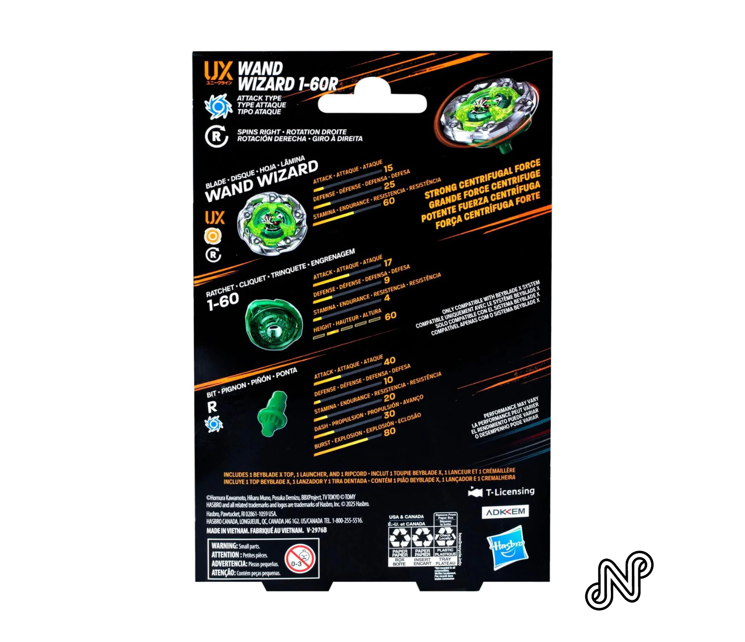 Beyblade X Wand Wizard Rod 1-60R (Hijau)