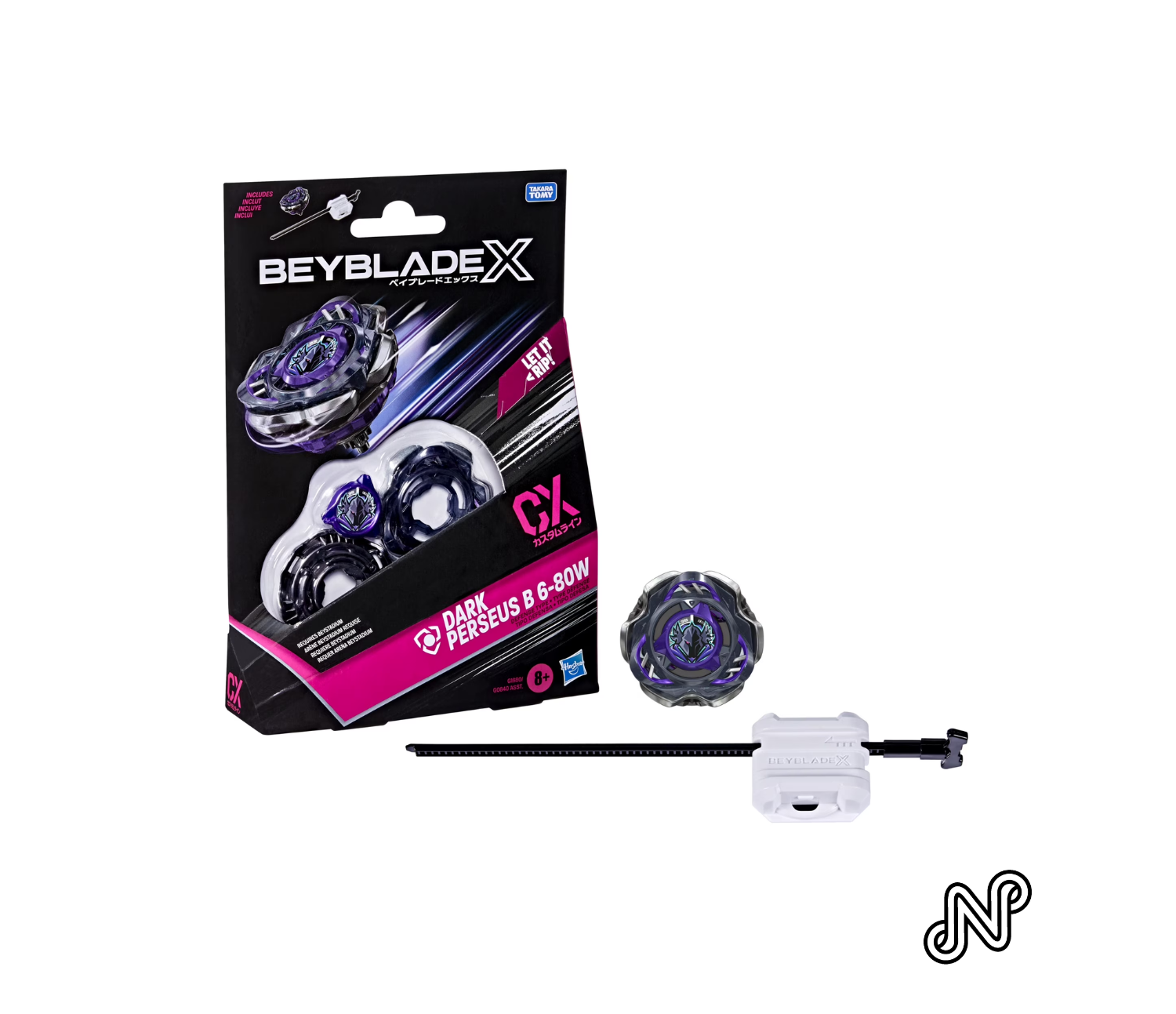 Beyblade X Dark Perseus B 6-80W CX Starter pack Set with Multicolor Defense Battling Top & Launcher