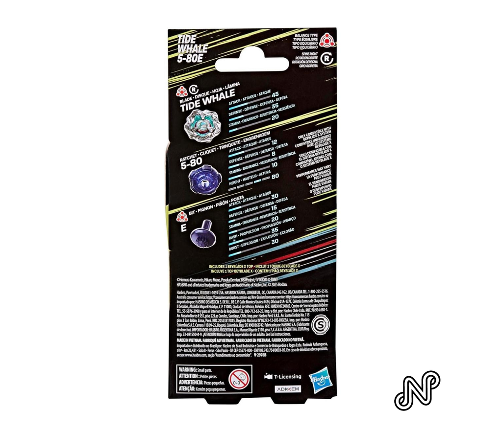 Beyblade X Tide Whale 5-80E Booster Pack Set