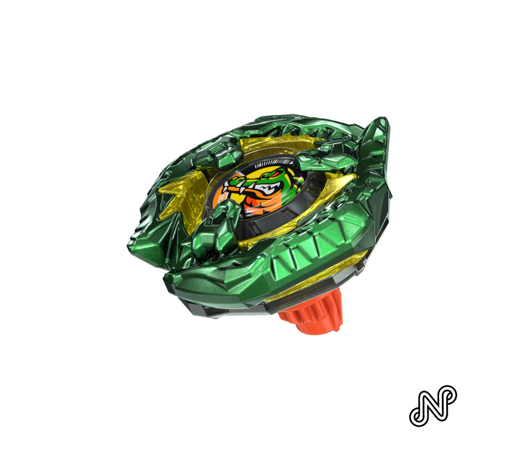 Beyblade X Bite Croc 2-60Q Metal Coat with Deluxe String Launcher Battling Top with Custom Grip & Right-Spinning Toy Hasbro