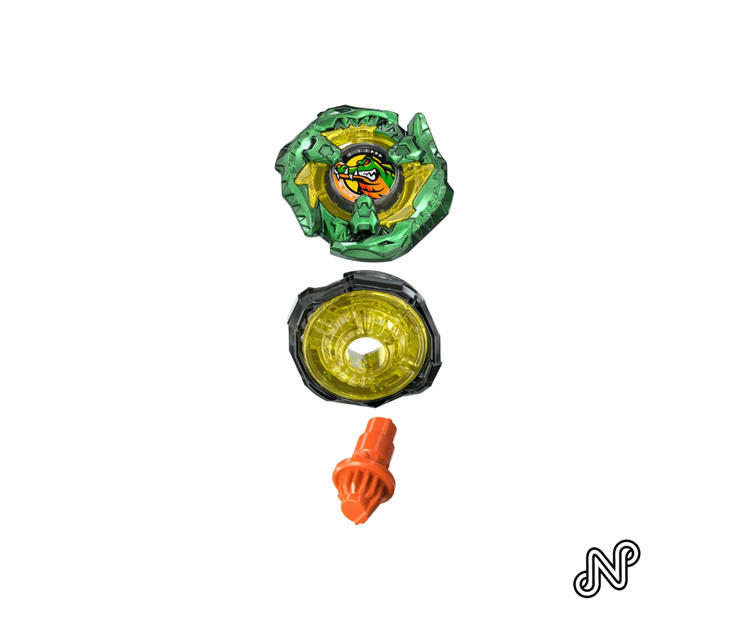 Beyblade X Bite Croc 2-60Q Metal Coat with Deluxe String Launcher Battling Top with Custom Grip & Right-Spinning Toy Hasbro