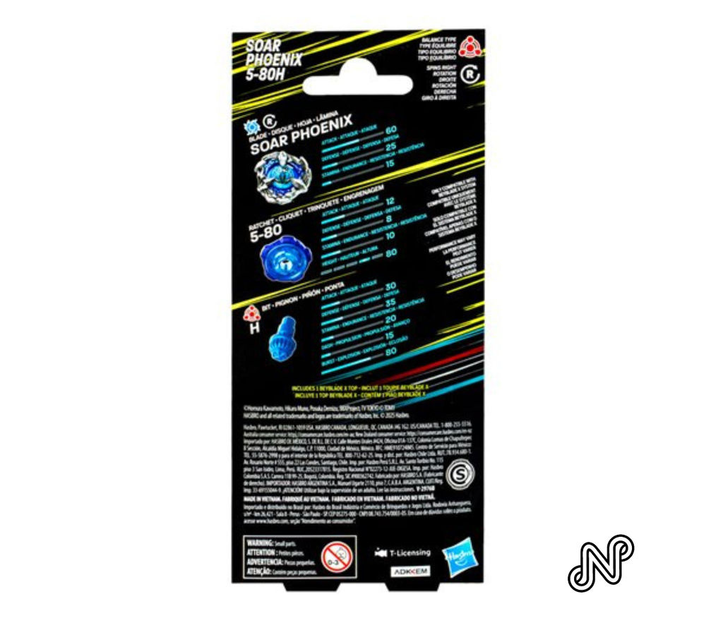 Beyblade X Soar Phoenix Wing 5-80H (Biru)