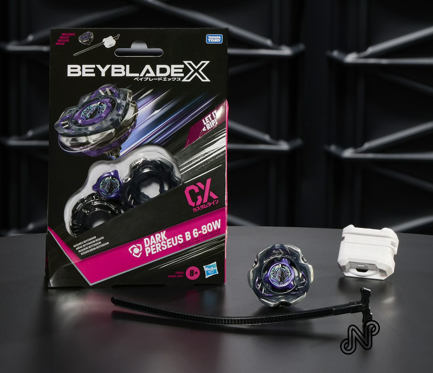 Beyblade X Dark Perseus B 6-80W CX Starter pack Set with Multicolor Defense Battling Top & Launcher