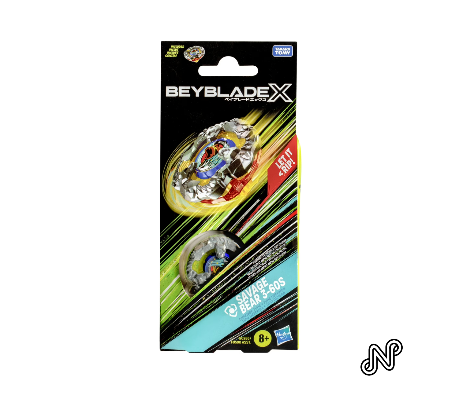 Beyblade X Savage Bear3-60S Booster Pack Set with Defense Type Battling Top