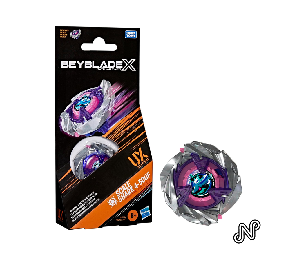 Beyblade X Scale Shark 4-50UF Booster Pack Set with Attack Type Top