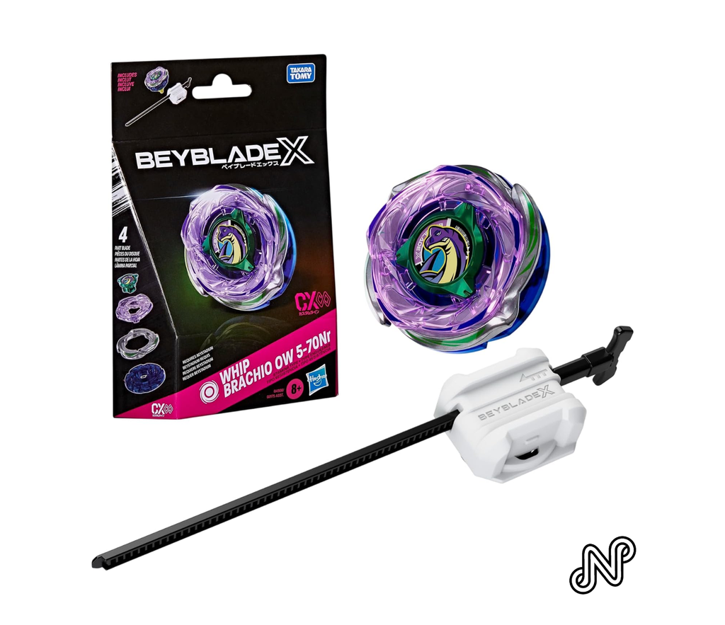 Beyblade X Whip Brachio OW 5-70NR CX Infinity Starter Pack Set Takara Tomy Stamina Type Top & Launcher, Battling Game Toys