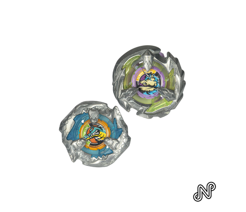 Beyblade X Bite Croc 3-60LF and Sting Unicorn 4-60P Top Dual pack Battling Top Set