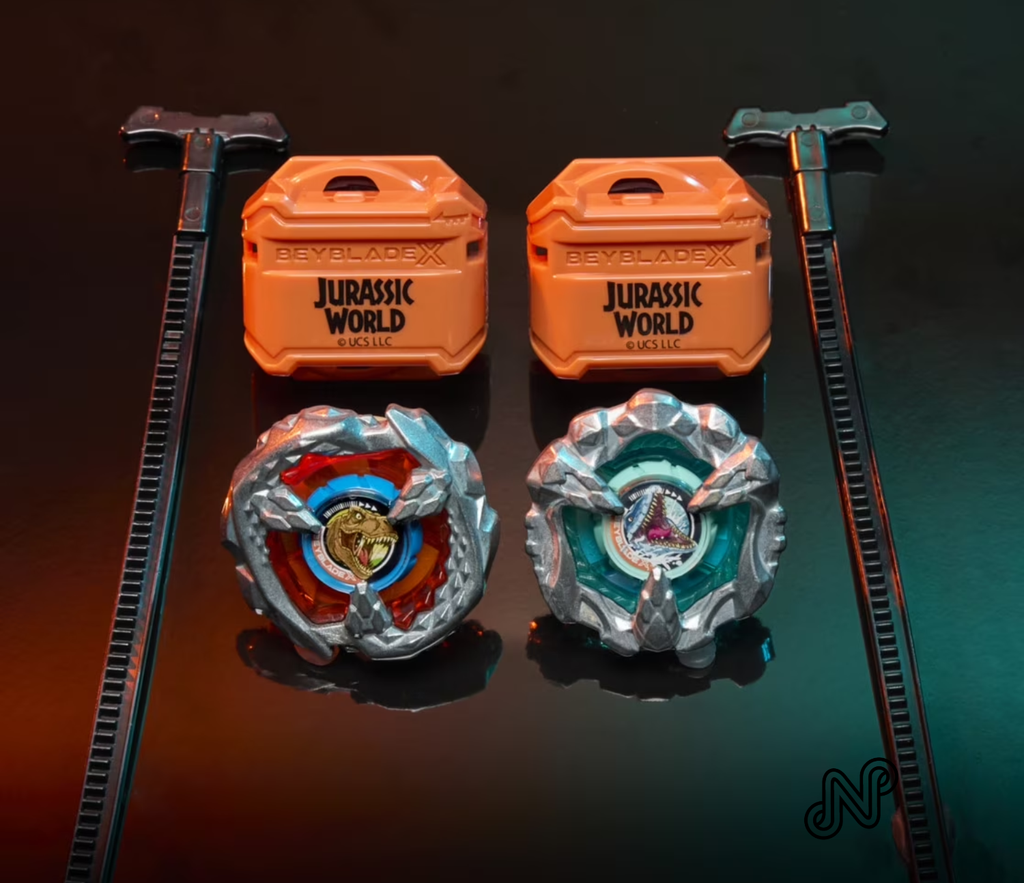 Beyblade X Jurassic World Collab T. Rex vs. Mosasaurus Multipack Battling Top Set