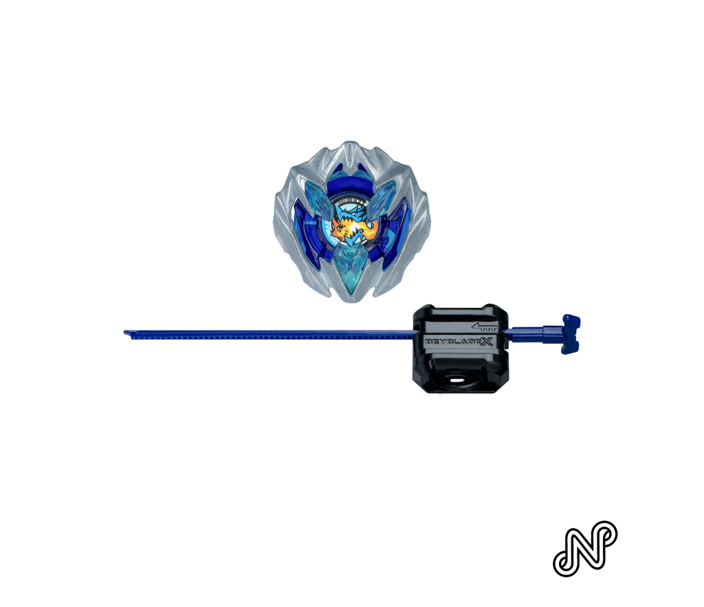 Beyblade X Buster Dran 1-60A UX Starter Pack with Blue Attack Type Battling Top & Launcher Set
