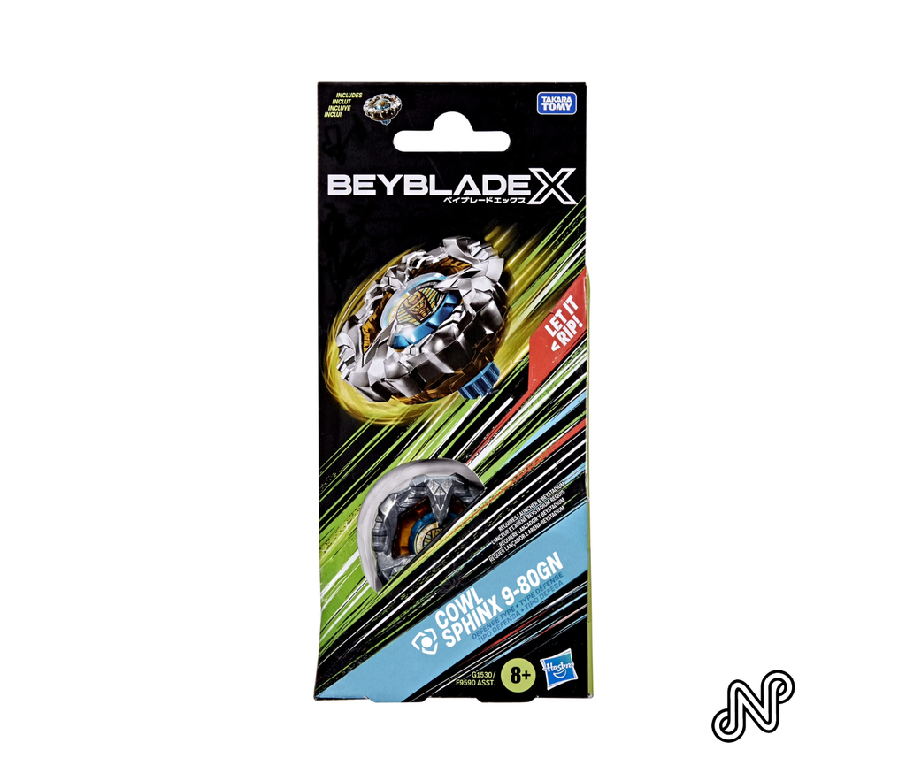 Beyblade X Cowl Sphinx 9-80GN Booster Pack Set with Defense Type Battling Tops