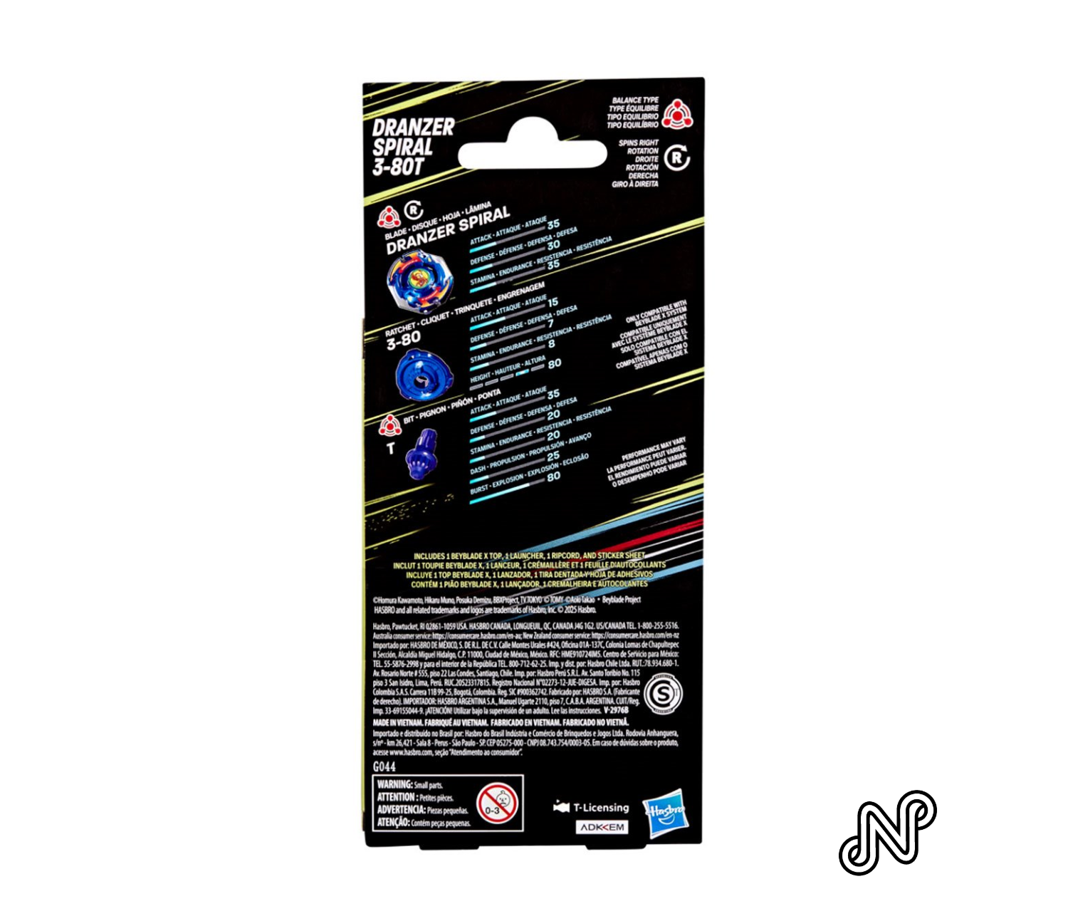 Beyblade X X-Over Project Dranzer Spiral 3-80T Starter Pack Set