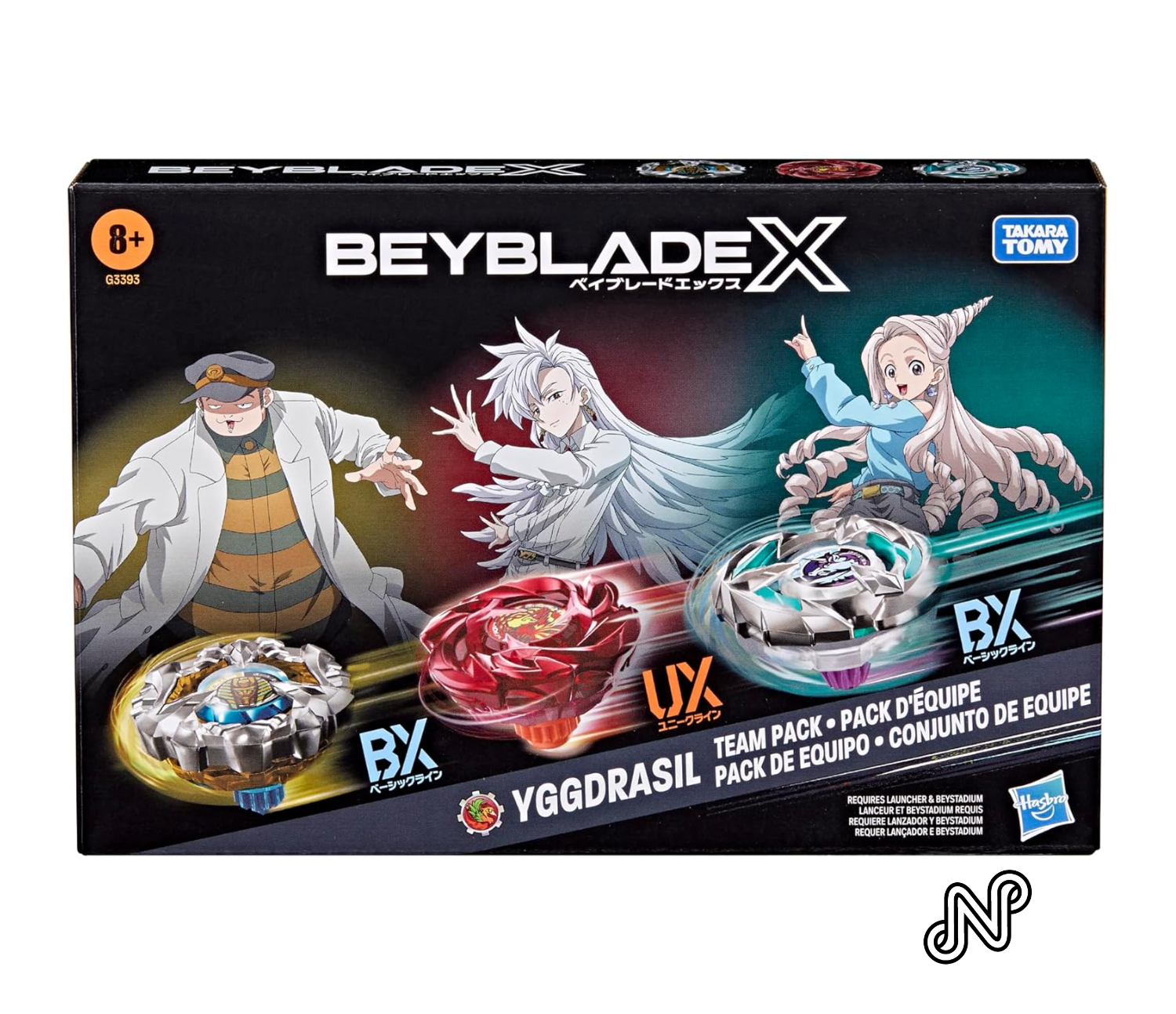 Beyblade X Yggdrasil Team Pack, 3 Takara Tomy Tops, Anime Battling Tops Game Toys