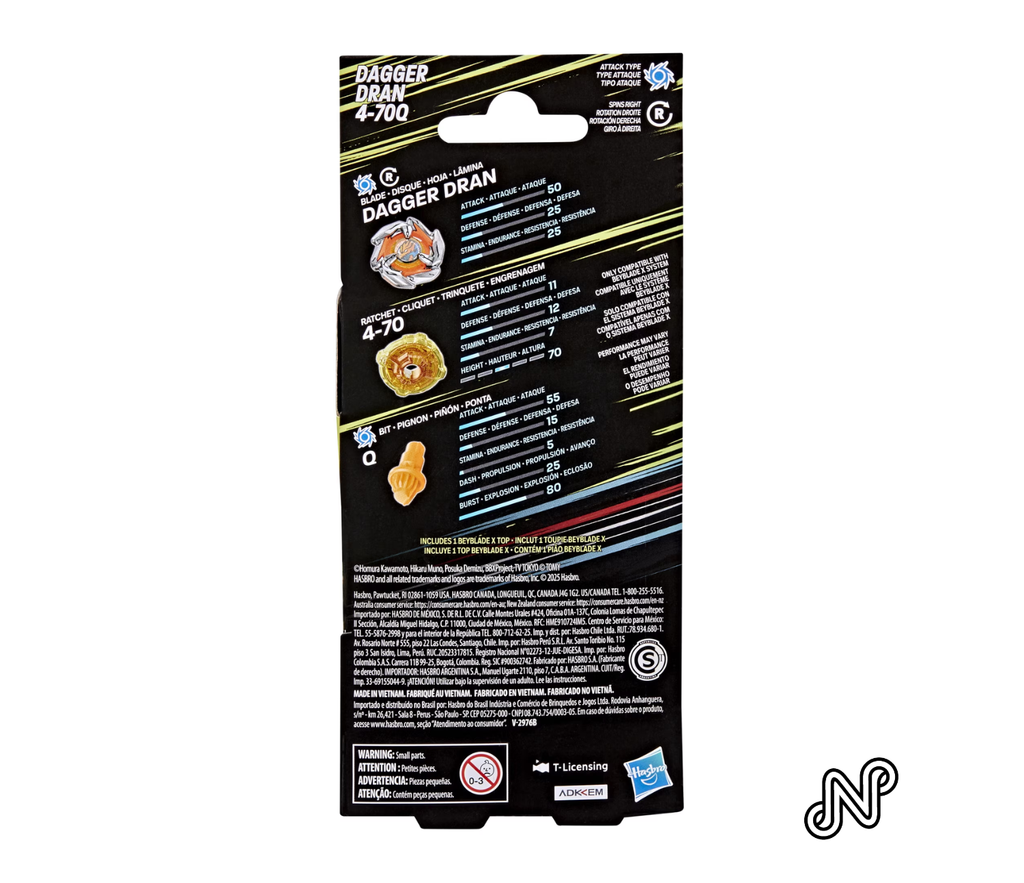 Beyblade X Dagger Dran 4-70Q Booster Pack Set