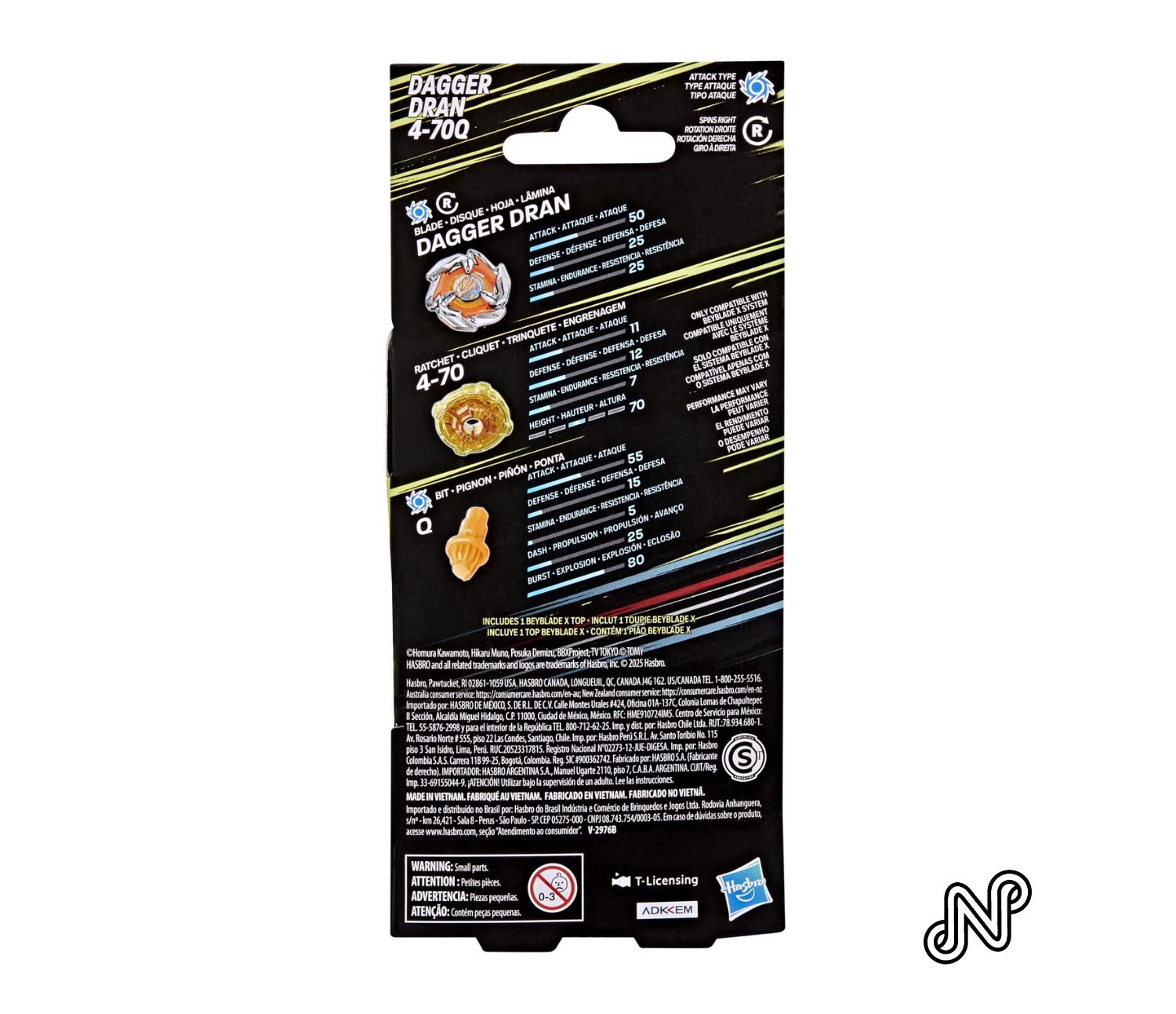 Beyblade X Dagger Dran 4-70Q Booster Pack Set