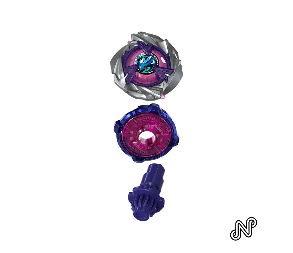 Beyblade X Scale Shark 4-50UF Booster Pack Set with Attack Type Top