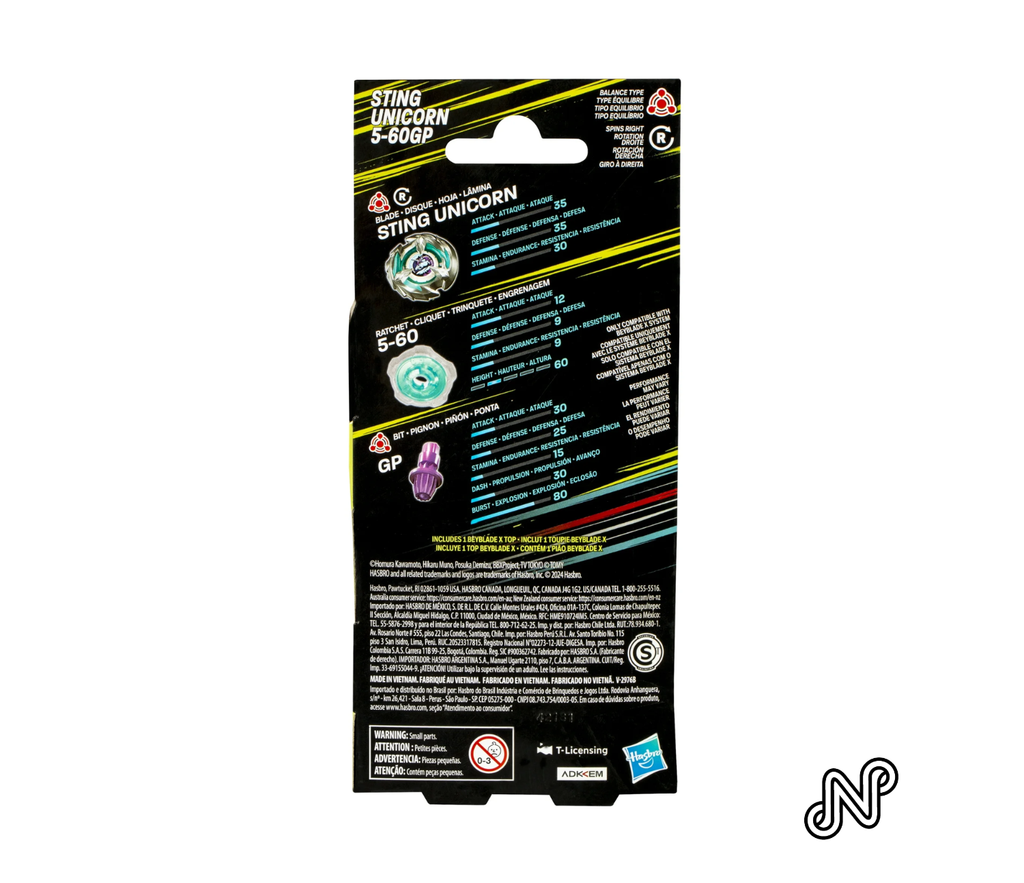 Beyblade X Sting Unicorn 5-60GP Booster Pack Set
