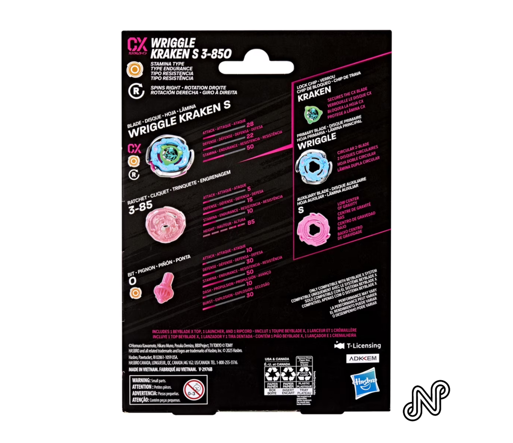 Beyblade X Wriggle Kraken S 3-85O CX Starter Pack