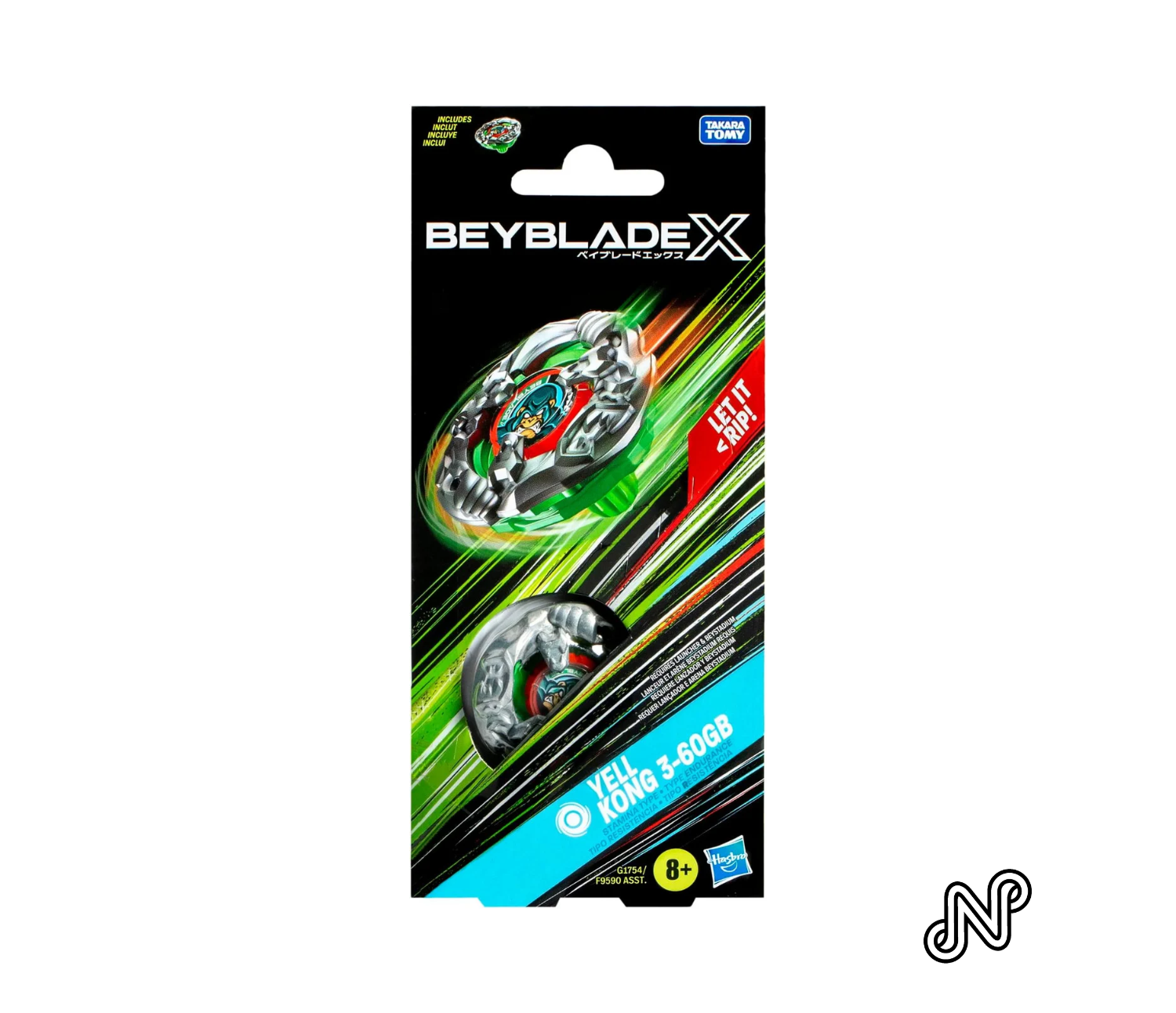 Beyblade X Yell Kong 3-60GB Booster Pack Set with Stamina Battling Top