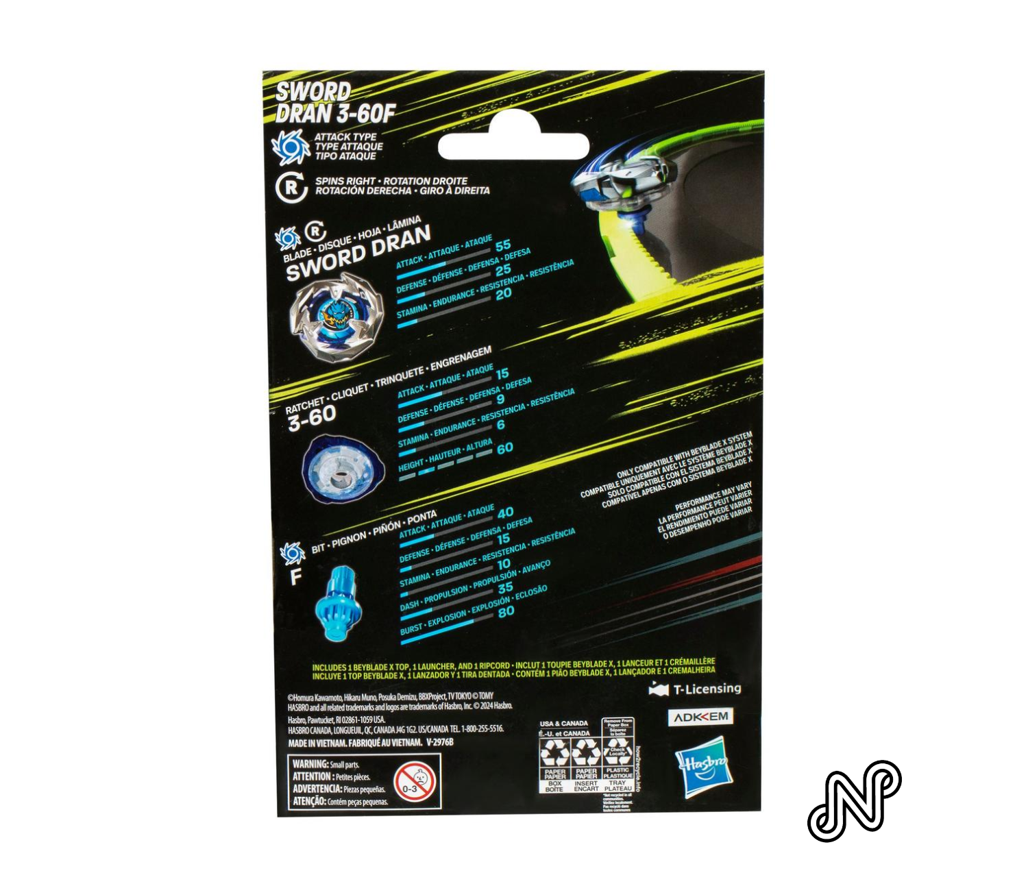 Beyblade X Sword Dran 3-60F Starter Pack Set